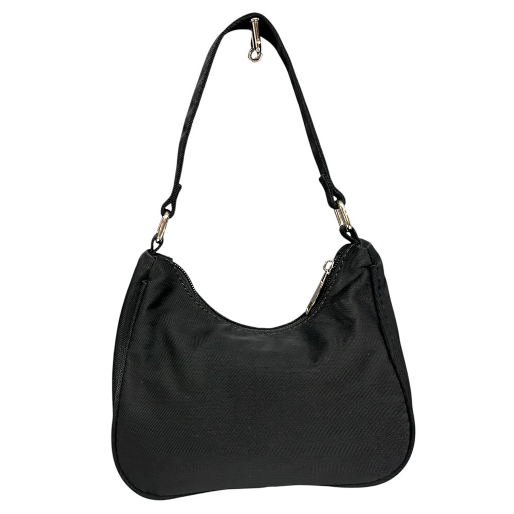 Dolls Kill Logo Mini Hobo Shoulder Bag Black Y2K Goth Streetwear Purse - Picture 4 of 9